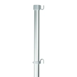 Asta in alluminio anodizzato D 32 con ganci da esterno per bandiera