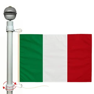 Asta in alluminio D 32 con sistema anti arrotolamento bandiere