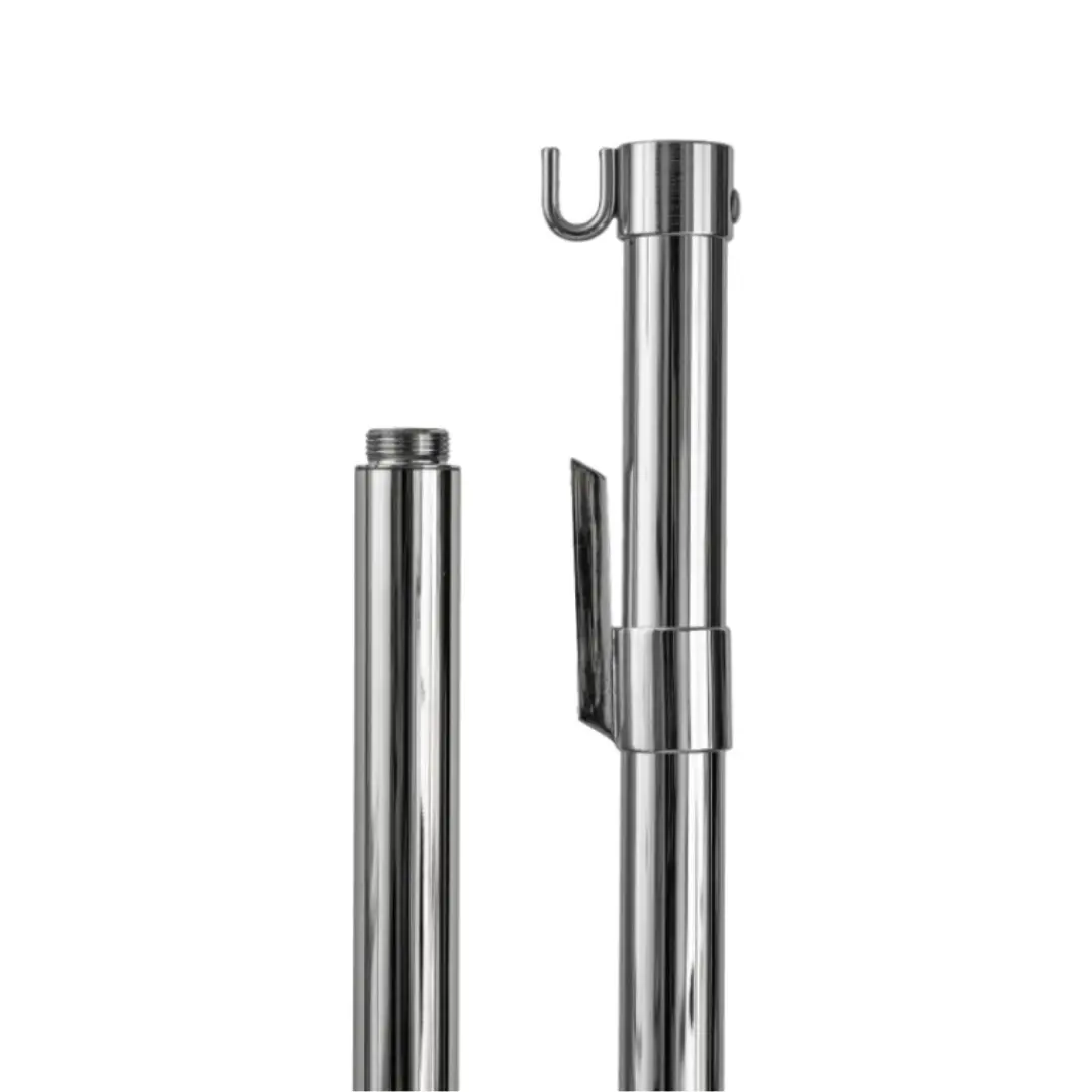 asta ferro cromato gonfalone 2 pezzi