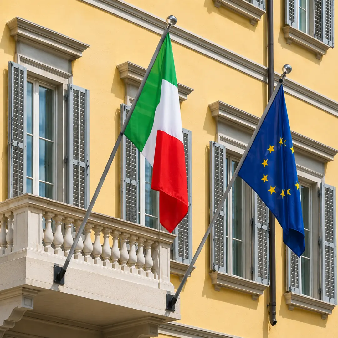 Asta in alluminio anodizzato D 32 con ganci da esterno per bandiera - immagine 2