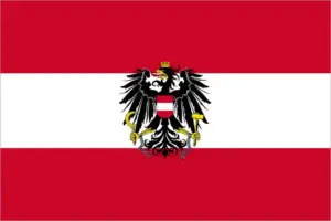 bandiera austria di stato con stemma