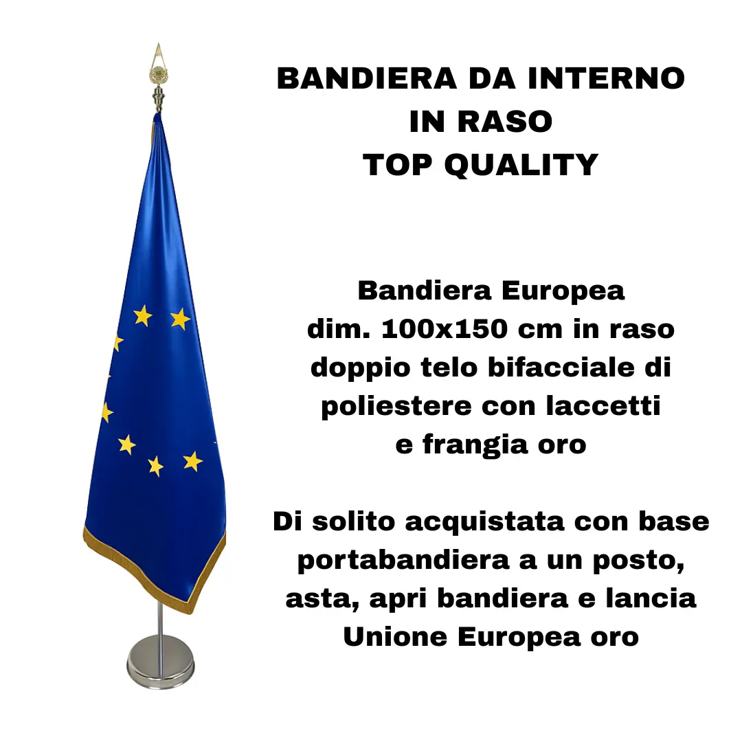 Bandiera Europa 220x150 Cm In Poly Lucido Acetato – Colori Vivi E Resistente Alle Intemperie