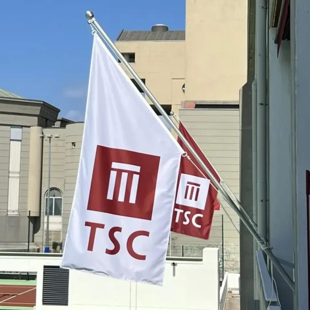 bandiera fronte retro personalizzata raso