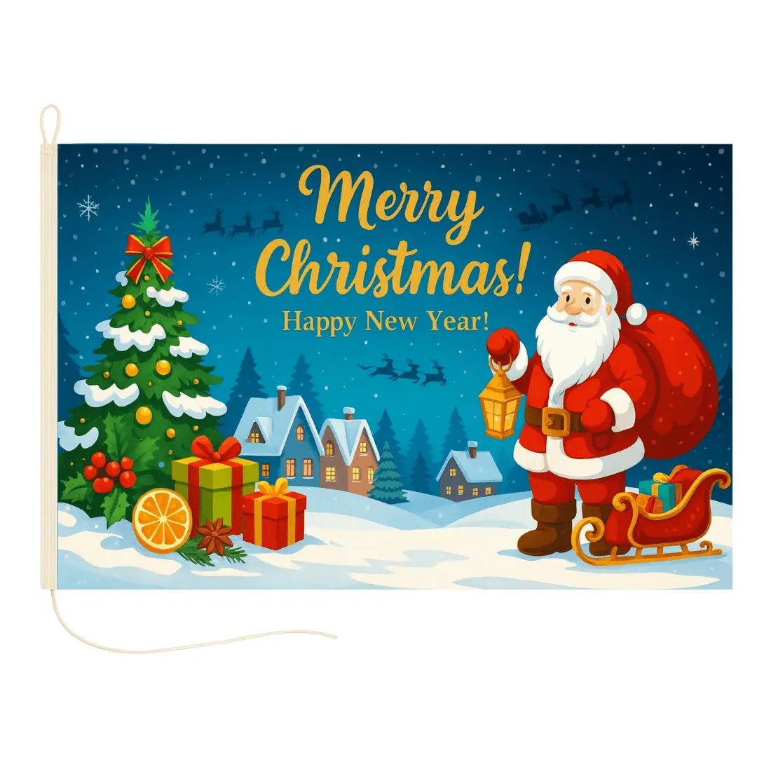 Bandiera Regalo Buone Feste per Addobbi Natalizi - immagine 2
