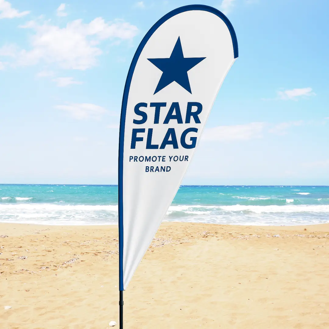 bandiera personalizzata a goccia spiagge