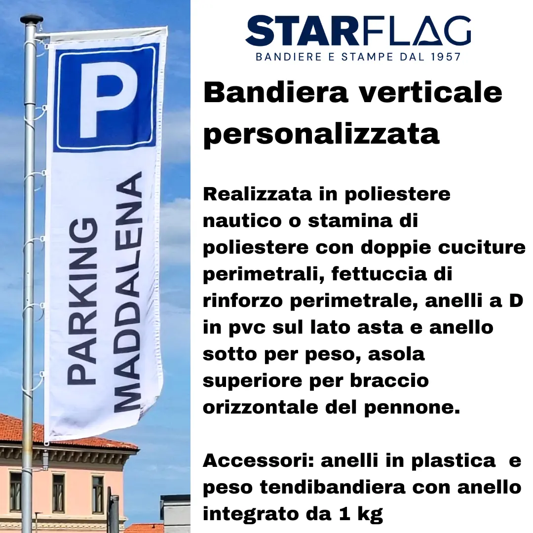 Bandiera personalizzata verticale - immagine 2