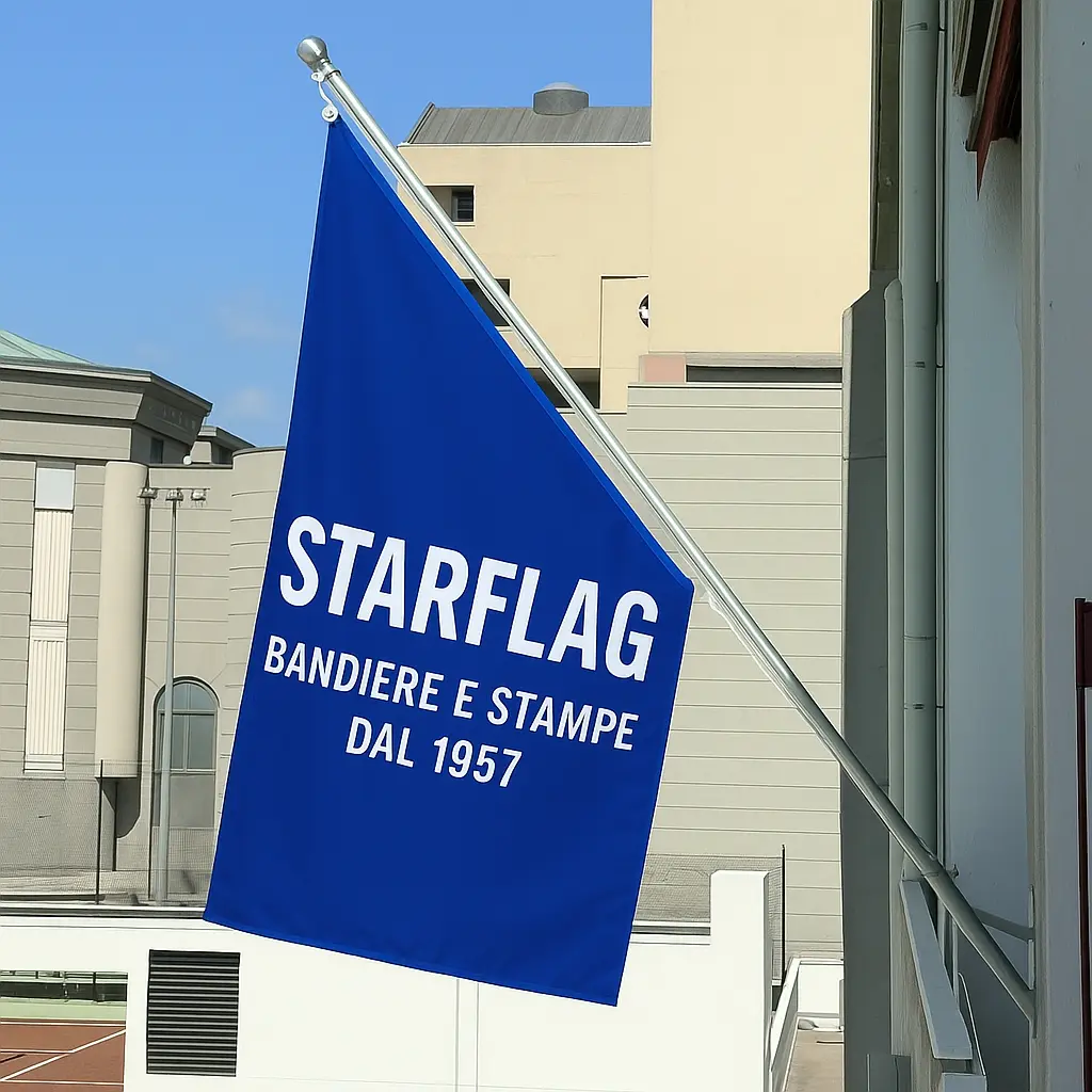 bandiera personalizzata verticale trapezio