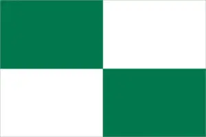 bandiera segnalazione scacchi bianco verde regate