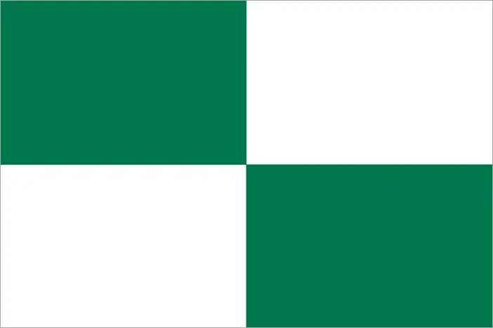 bandiera segnalazione scacchi bianco verde regate