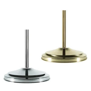 Base portabandiera in ottone cromato o oro da 1 a 5 posti per aste D 22