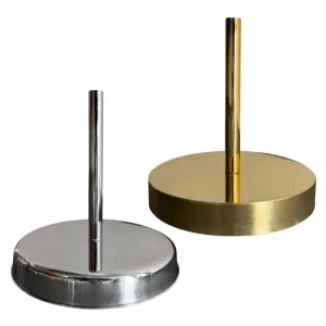 Base per gonfalone in acciaio inox o ottone oro per aste D 22