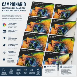Campionario per bandiere e striscioni pubblicitari