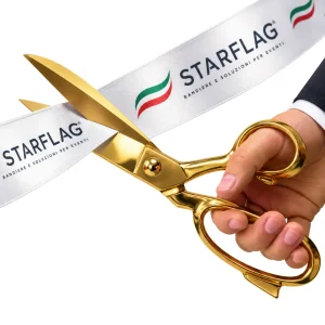 Forbici dorate per taglio nastro inaugurazione