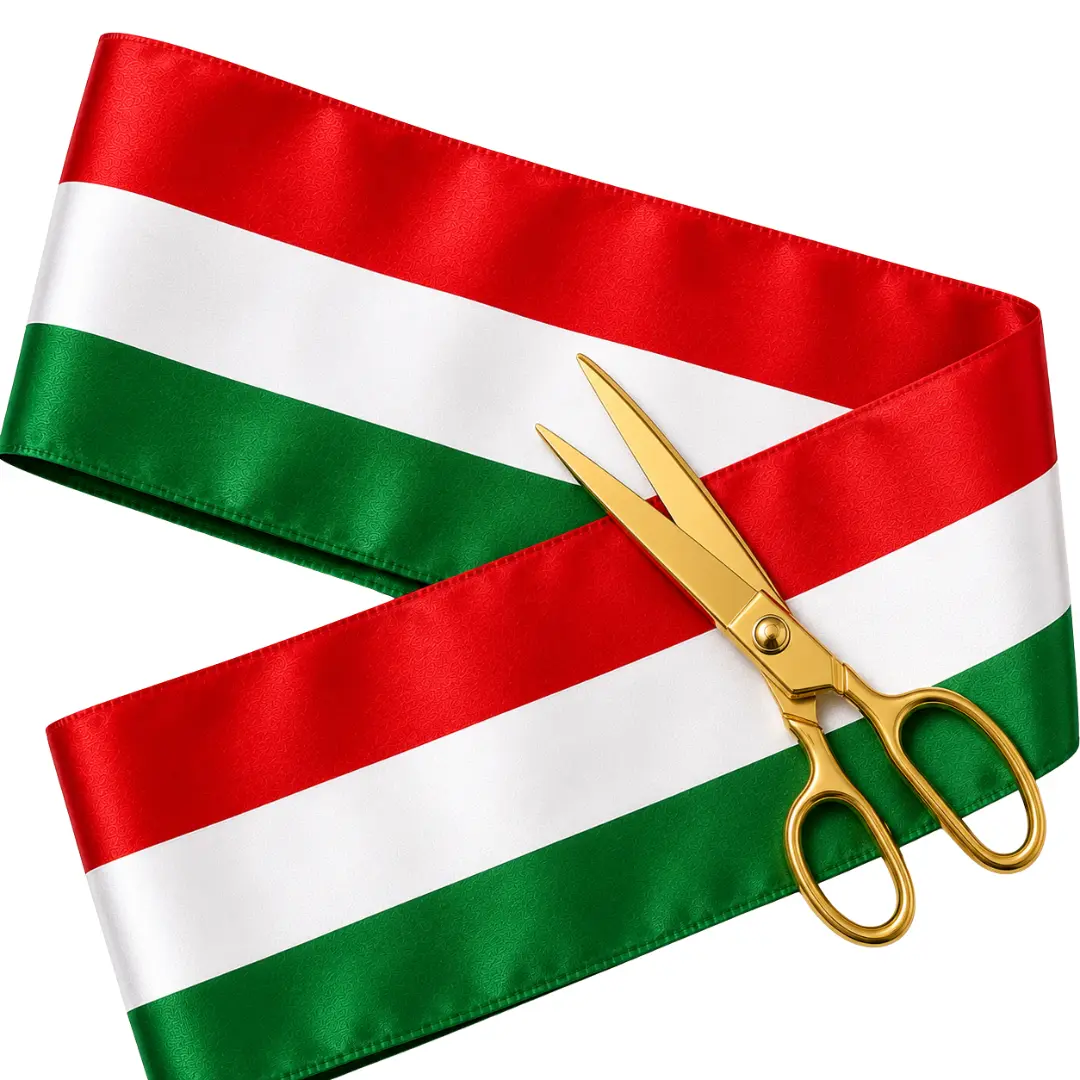 Nastro tricolore per inaugurazione