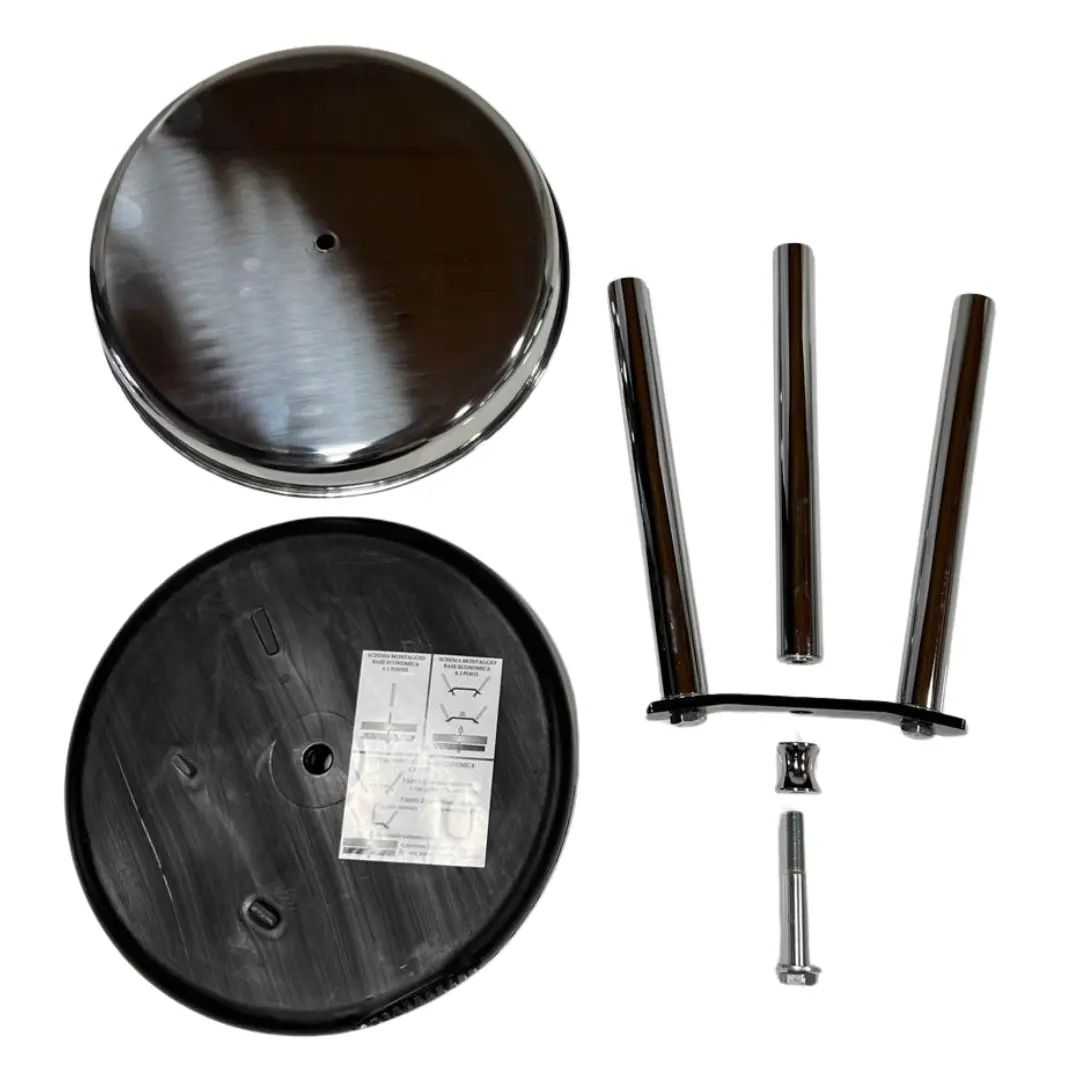 Base portabandiera in acciaio inox o ottone oro da 1 a 5 posti per aste D 22 - immagine 3
