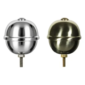 Pomolo leggero in ottone cromato o oro D 70 mm per aste D 32 mm