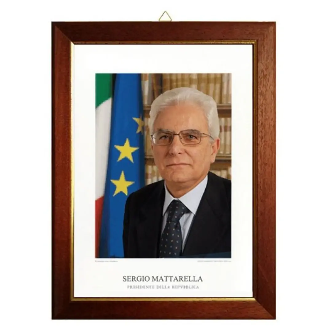 Quadro con foto del Presidente della Repubblica